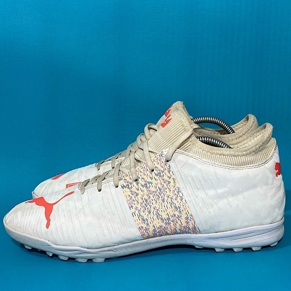 Puma Mens Future TT Soccer Cleats White/Orange 106392-03 Athletic Shoes Sz 10.5 - Picture 2 of 10